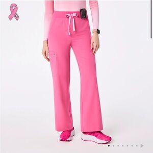 Figs F*ing Pink Women's Isabel Wide Leg Scrub Pants Size Small Regular NWT